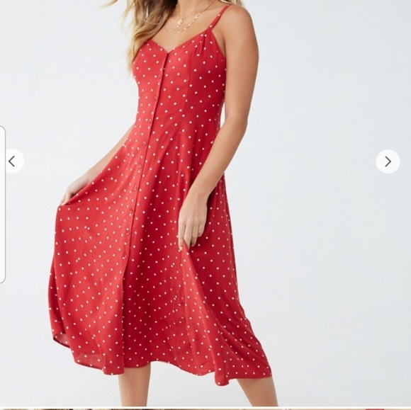 Forever 21 Dresses & Skirts - Red & White Polka Dot Dress